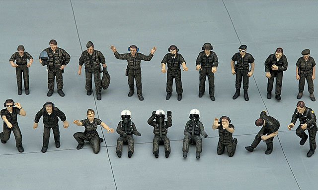 [X48-5] U.S. Pilot / Ground Crew Set B 1/48