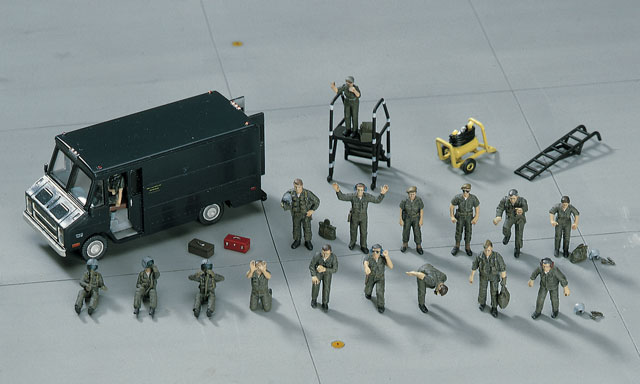 [X72-7] U.S. Pilot / Ground Crew Set 1/72