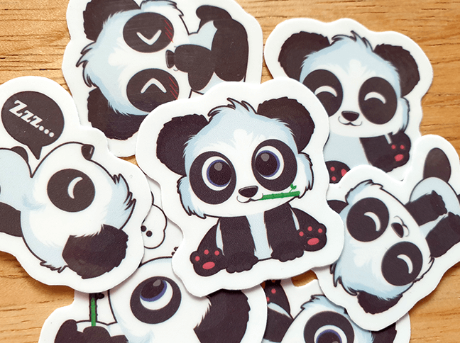 Panda Stickers Set of 6