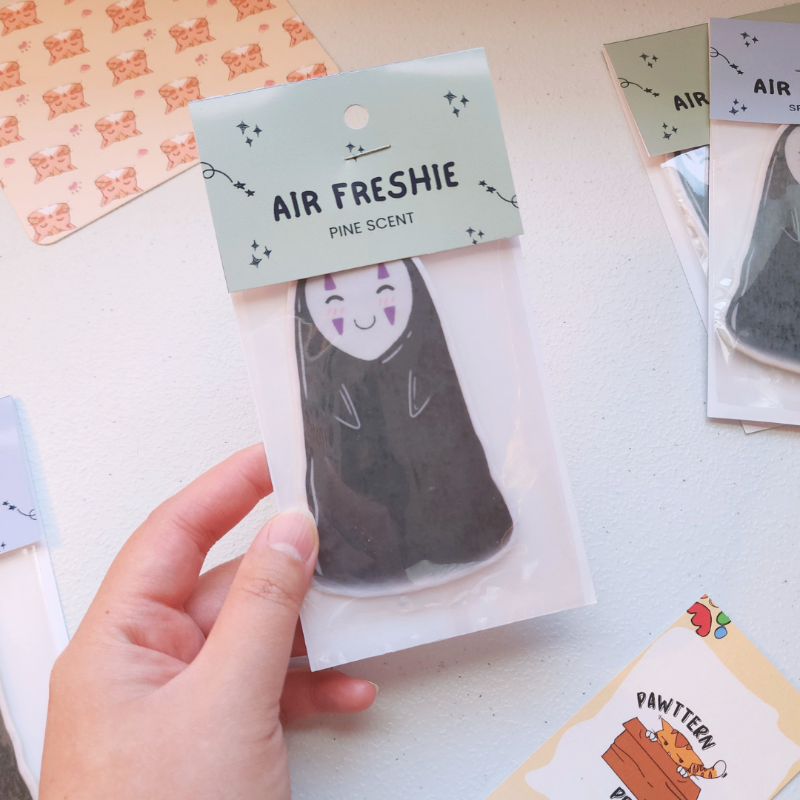 Ghibli No Face Fan Art Air Freshener (Pine)