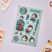 Demon Slayer Tanjiro Fan Art Vinyl Sticker Sheet