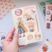 Demon Slayer Zenitsu Fan Art Vinyl Sticker Sheet