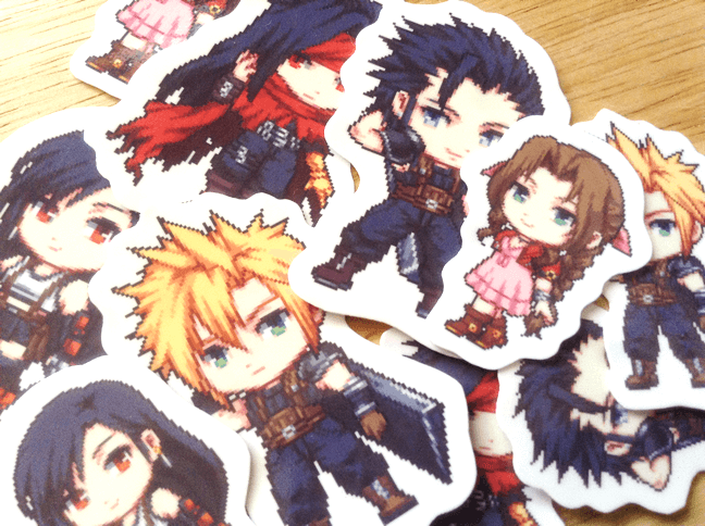 Final Fantasy 7 Stickers  Set of 6
