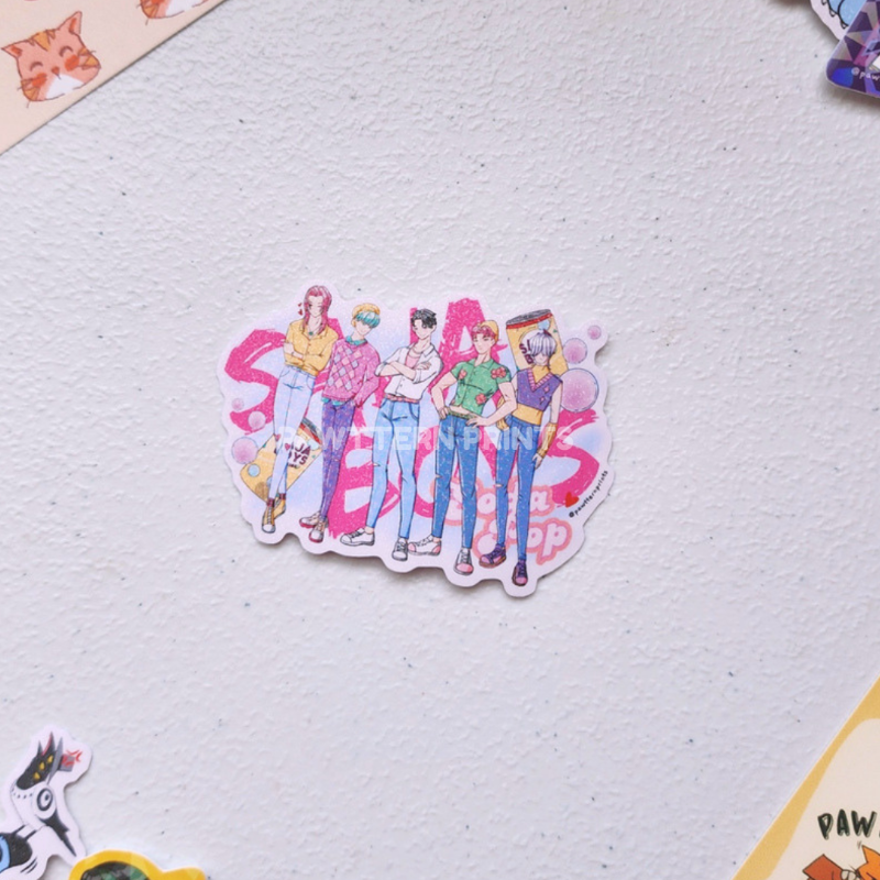 Kpop Demon Hunters Saja Boys Fan Art Diecut Sticker