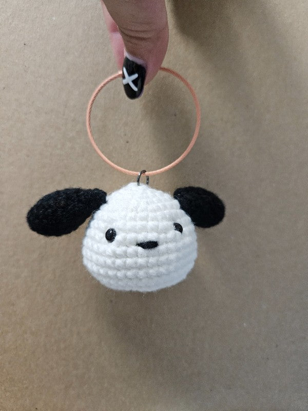 Pochacco Head Crochet Keychain