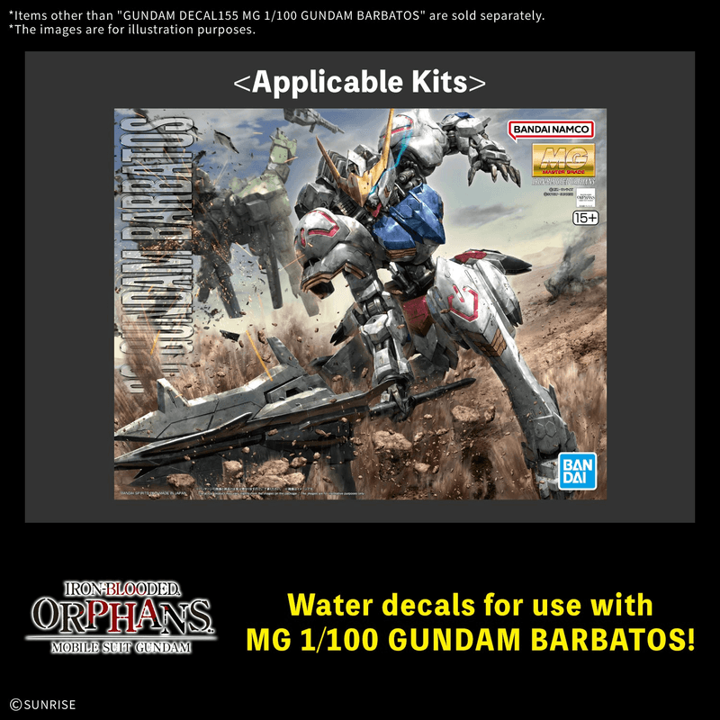 [Preorder][ETA Q2 2027] Gundam Decal 155 - MG 1/100 Gundam Barbatos