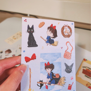 Ghibli Kiki's Delivery Service Fan Art Vinyl Sticker Sheet