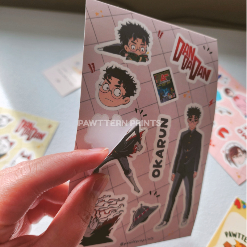 Dandadan Okarun Fan Art Vinyl Sticker Sheet