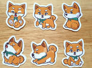 Shiba Inu Stickers Set of 6
