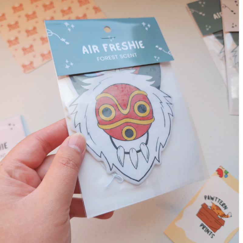 Ghibli Princess Mononoke Fan Art Air Freshener (Forest)