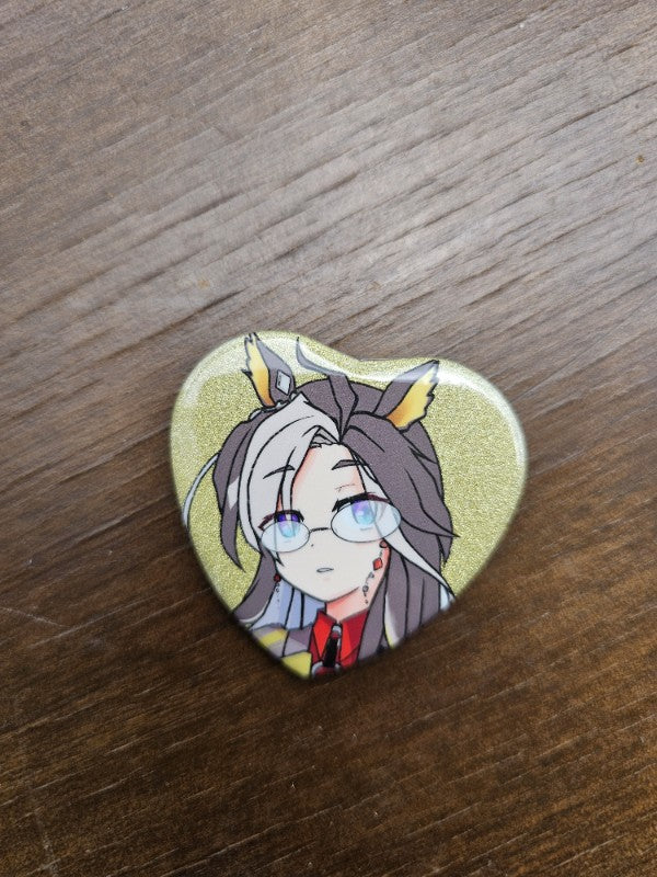 Dream Journey - Uma Musume Heart-Shaped Can Badge Pins