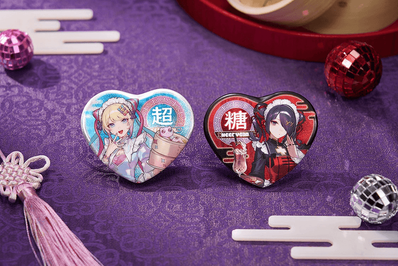 [Preorder][ETA Q2 2027] Needy Streamer Chinese Restaurant Series Heart-Shaped Pinback Button Ame