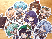 Genshin Impact Stickers Set of 9