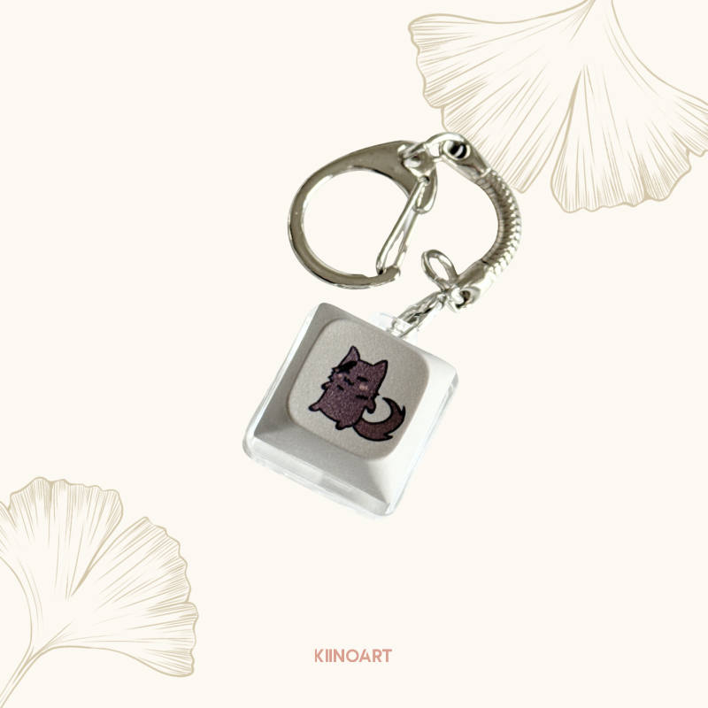 Geto Cat  - Keycap Keychain