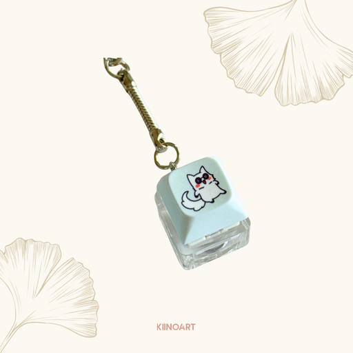 Gojo Cat  - Keycap Keychain