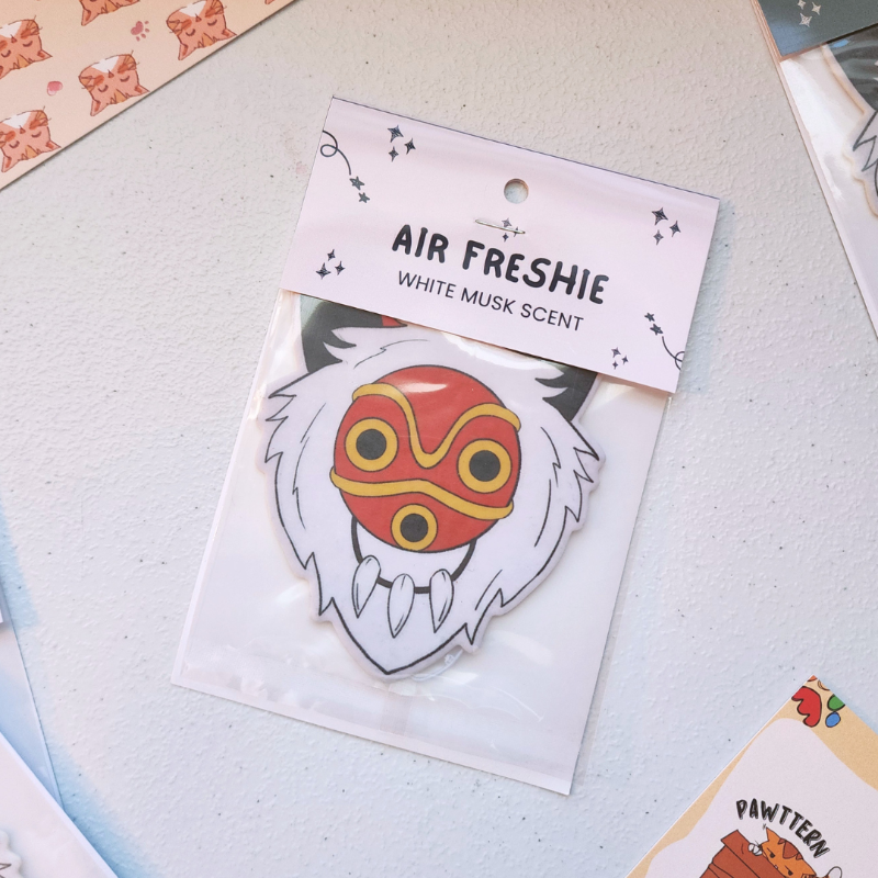 Ghibli Princess Mononoke Fan Art Air Freshener (White Musk)