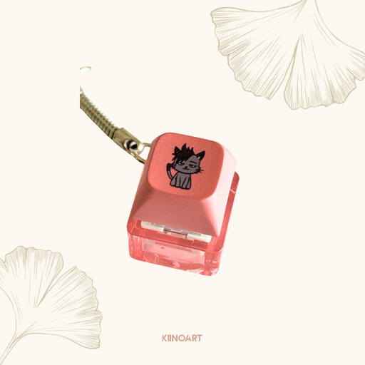 Kuro Cat  - Keycap Keychain
