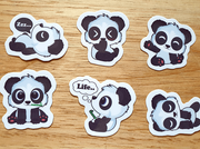 Panda Stickers Set of 6