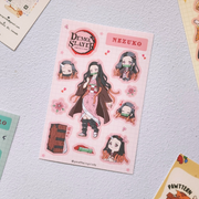 Demon Slayer Nezuko Fan Art Vinyl Sticker Sheet