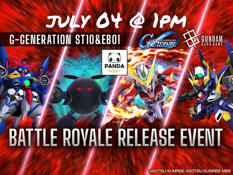 [Jul 04 ~1:00PM] Gundam TCG ST-10 & EB01 Battle Royale Launch Event