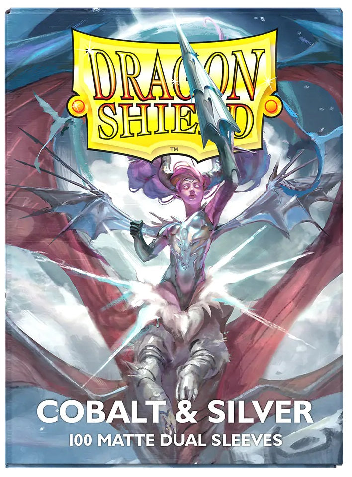 Dragon Shield - Coblat Silver Sleeves - 100 Count Standard Size Card Sleeves