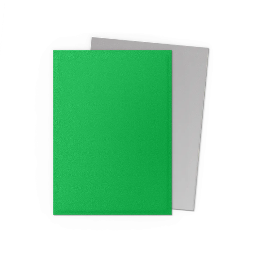 Dragon Shield - Apple Green & Silver Matte Dual Sleeves - 100 Count Standard Size Card Sleeves