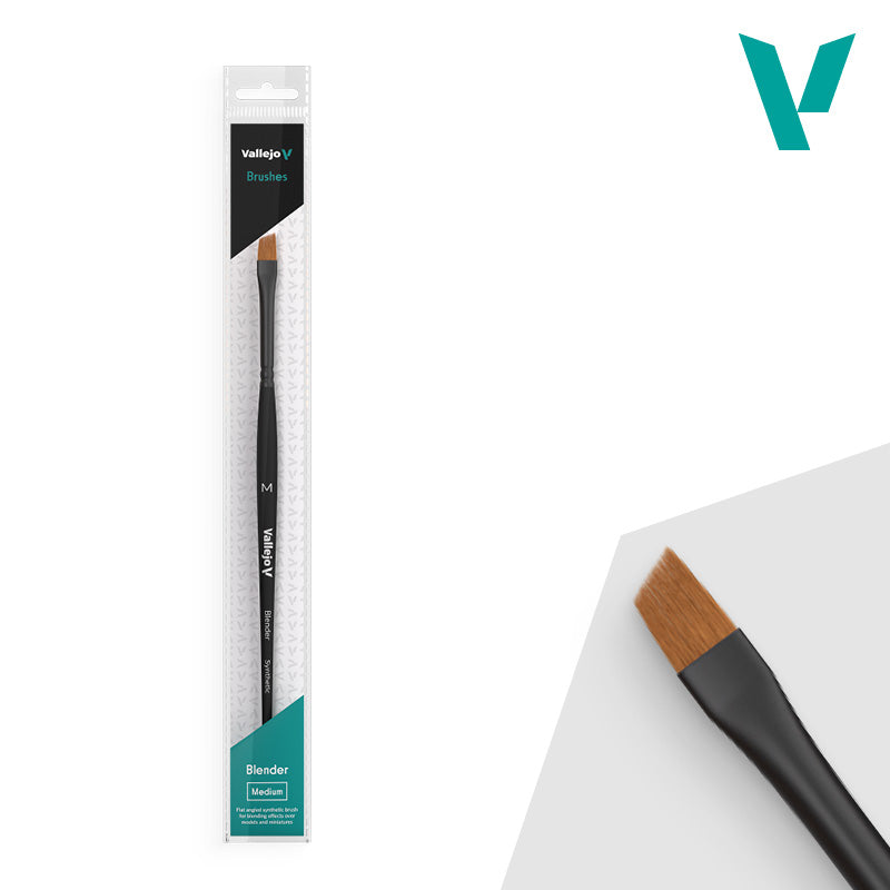 B05002 Blender Flat Angled Synthetic Brush - Medium