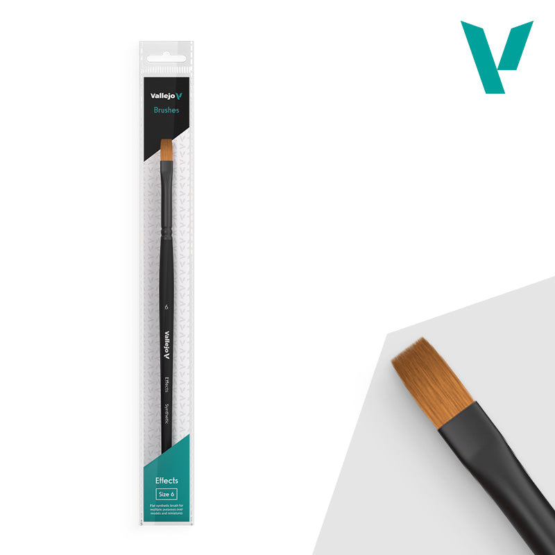 B04006 Effects Flat Rectangular Synthetic Brush No 6
