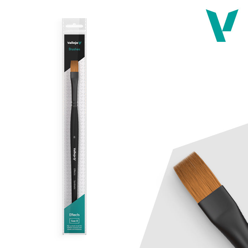 B04008 Effects Flat Rectangular Synthetic Brush No 8