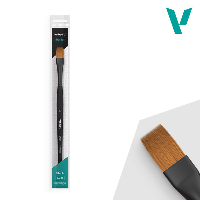 B04010 Effects Flat Rectangular Synthetic Brush No 10