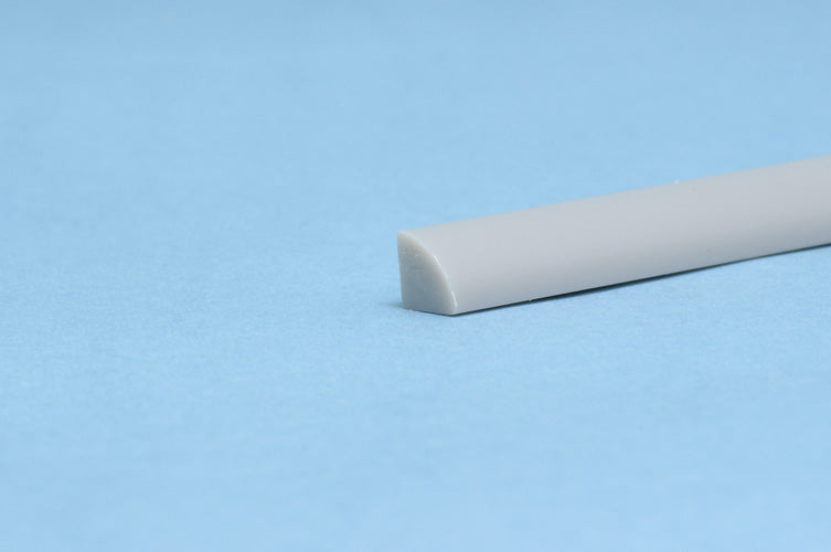 Plastic Materials 1/4 Round Stick 1.0mm 8pcs