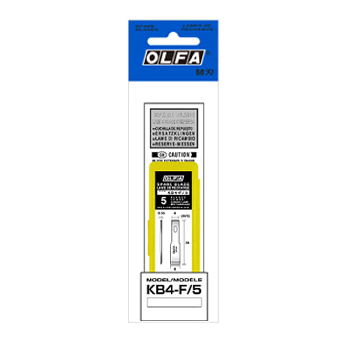 Olfa KB4-F/5 Chisel Art Blades, Pack of 5