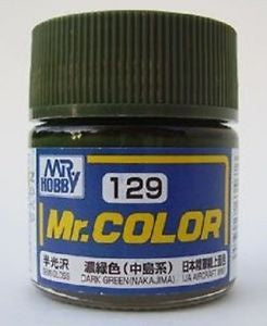 Mr Color 129 - Dark Green (Nakajima) (Semi-Gloss/Aircraft) C129