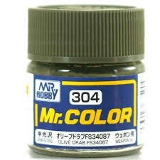 Mr Color 304 - Olive Drab FS34087 (Semi-Gloss/Aircraft) C304