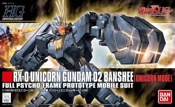 HGUC 135 RX-0 Unicorn Gundam 02 Banshee (Unicorn Mode) Full Psycho-Frame Prototype Mobile Suit 1/144