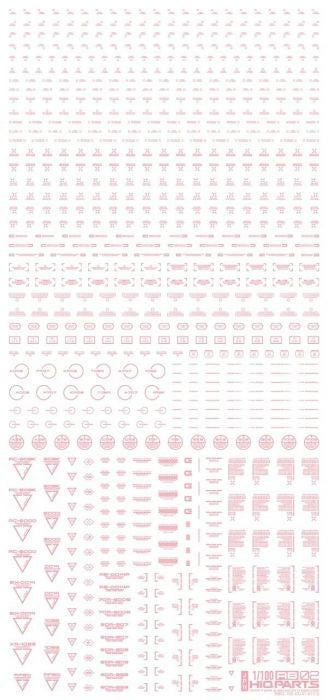 RB01 Caution Decal Pastel Pink 1/100