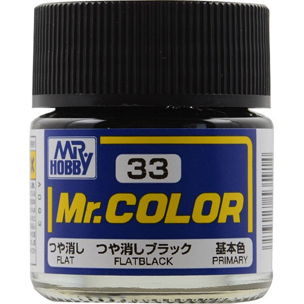 Mr Color 33 - Flat Black (Flat/Primary) C33 — Panda Hobby