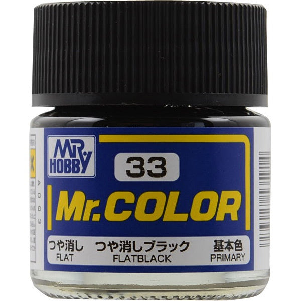Mr Color 33 - Flat Black (Flat/Primary) C33