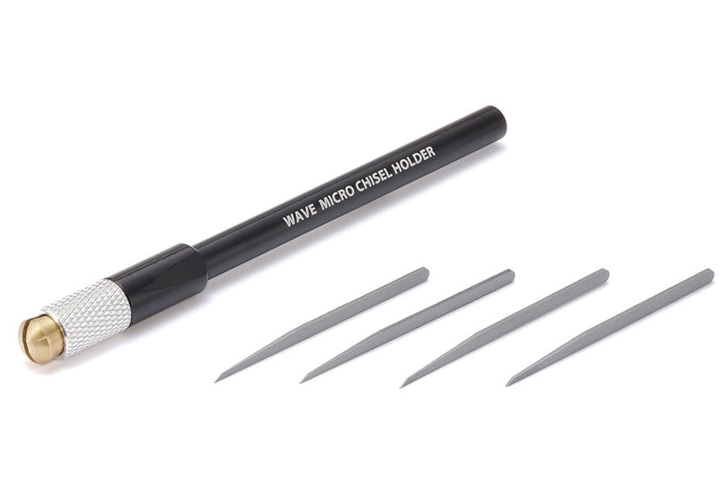 HG Micro Chisel Set 4 Blades & Grip (Black)
