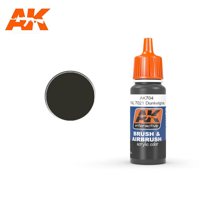 CLEARANCE *  AFV AK704 RAL 7021 Dunkelgrau 17ml