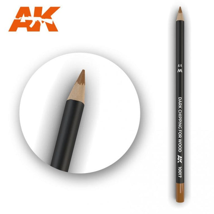 AK10017 Watercolor Pencil Dark Chipping for wood
