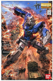 Action figure packaging with robot design on a dynamic background