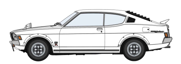 Mitsubishi Galant GTO 2000GSR Early Version W/Rear Wing 1/24