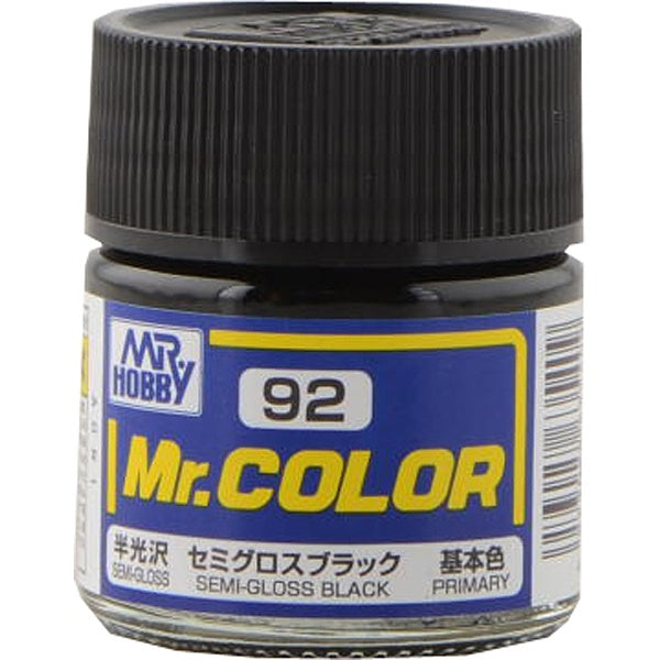 Mr Color 92 - Semi Gloss Black (Semi-Gloss/Primary) C92