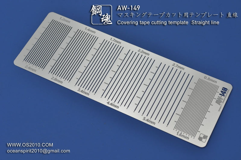 MAD - AW149 Masking Tape Cutting Template Straight Line