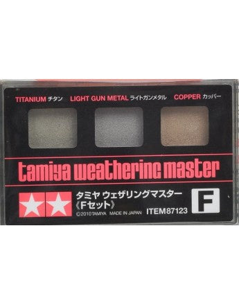 Weathering Master F Set (Titanium, Light Gun Metal, Copper) 87123