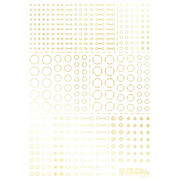 ACD-A-HGO Accent Decal A Foil Gold (1 Sheet)