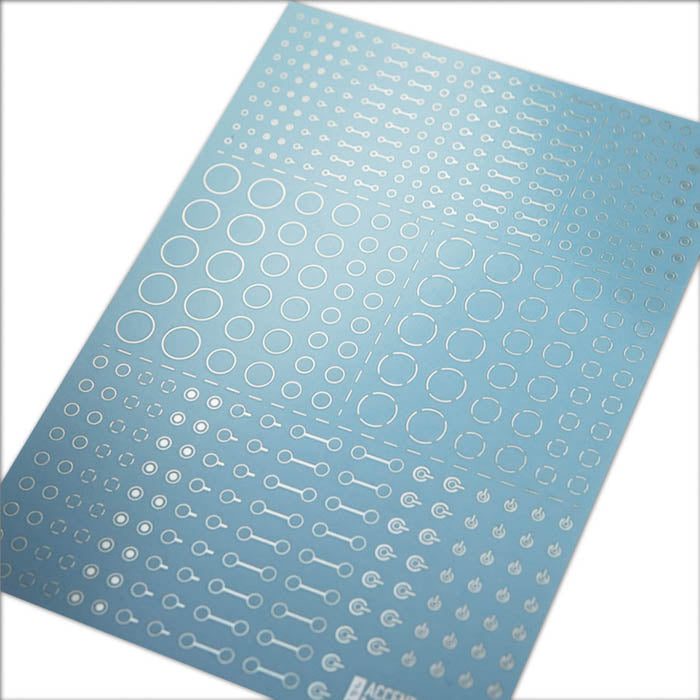 ACD-A-HLS Accent Decal A Foil Holo Silver (1 Sheet)