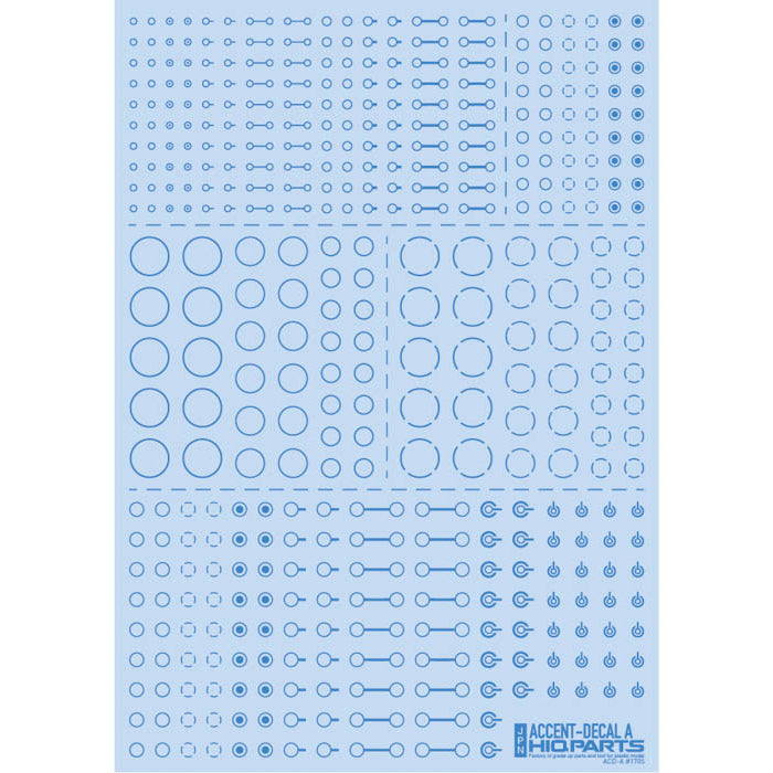 [Clearance] ACD-A-IB Accent Decal A Indigo Blue (1 Sheets)