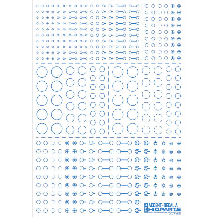 [Clearance] ACD-A-IB Accent Decal A Indigo Blue (1 Sheets)